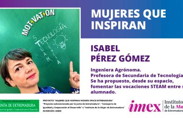 Isabel Pérez Gómez Ingeniera Agrónoma Profesora de Secundaria de Tecnología