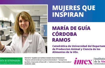 María de Guía Córdoba Ramos Catedrática Producción Animal y Ciencias de los Alimentos en la UEx