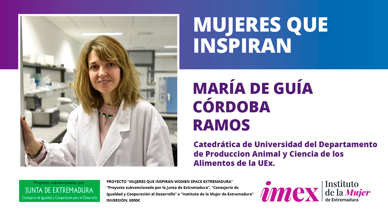 María de Guía Córdoba Ramos Catedrática Producción Animal y Ciencias de los Alimentos en la UEx