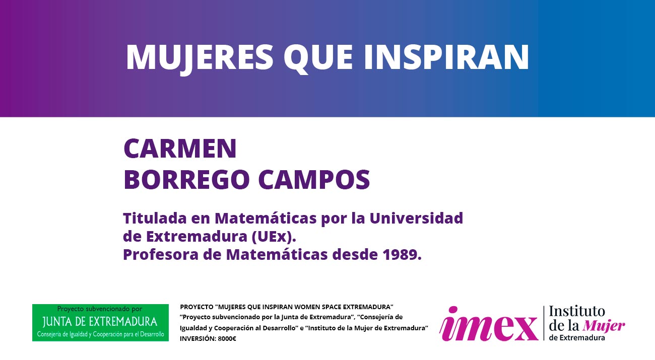 Carmen Borrego Campos Profesora de Matemáticas