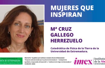 María Cruz Gallego Herrezuelo Catedrática de Física de la Tierra en la UEx