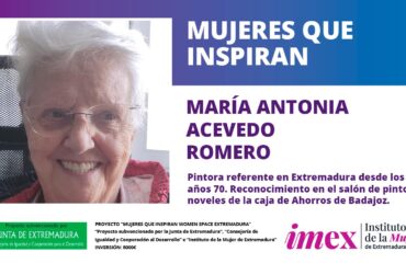 María Antonia Acevedo Romero Pintora referente en Extremadura