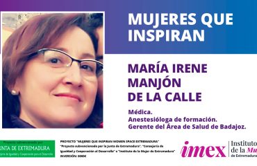 María Irene Manjón de la Calle Gerente Área de Salud de Badajoz