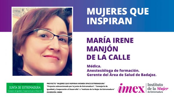 María Irene Manjón de la Calle Gerente Área de Salud de Badajoz