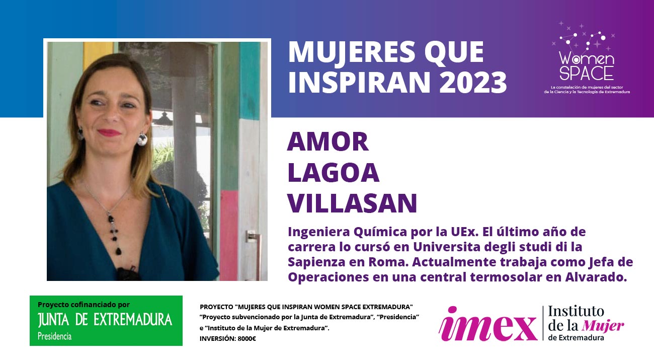 Amor Lagoa Villasan - Ingeniera Química por la UEx - Jefa de Operaciones en una central termosolar en Alvarado - Mujeres que inspiran 2023