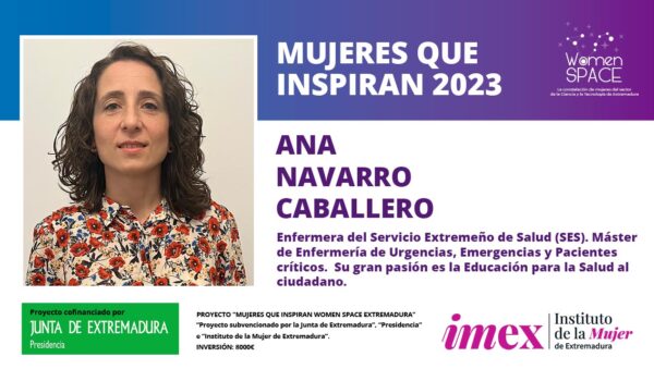Ana Navarro Caballero - Enfermero en el Servicio extremeño de Salud SES - Mujeres que inspiran 2023