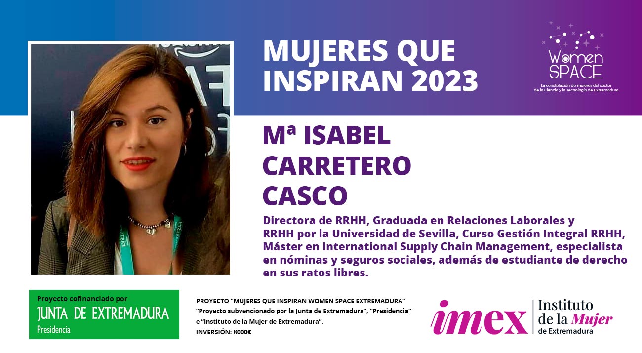 Mª Isabel Carretero Casco. Directora de RRHH, Graduada en Relaciones Laborales y RRHH por la Universidad de Sevilla.