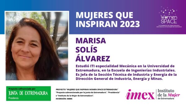 Marisa Solís Álvarez - Jefa de la Sección Técnica de Industria y Energía de la Dirección General de Industria, Energía y Minas - Mujeres que inspiran 2023