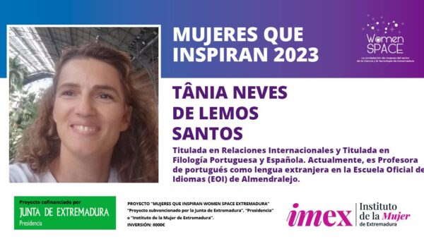 Tânia Neves de Lemos Santos - Profesora de portugués en la Escuela Oficial de Idiomas de Almendralejo - Mujeres que Inspiran 2023