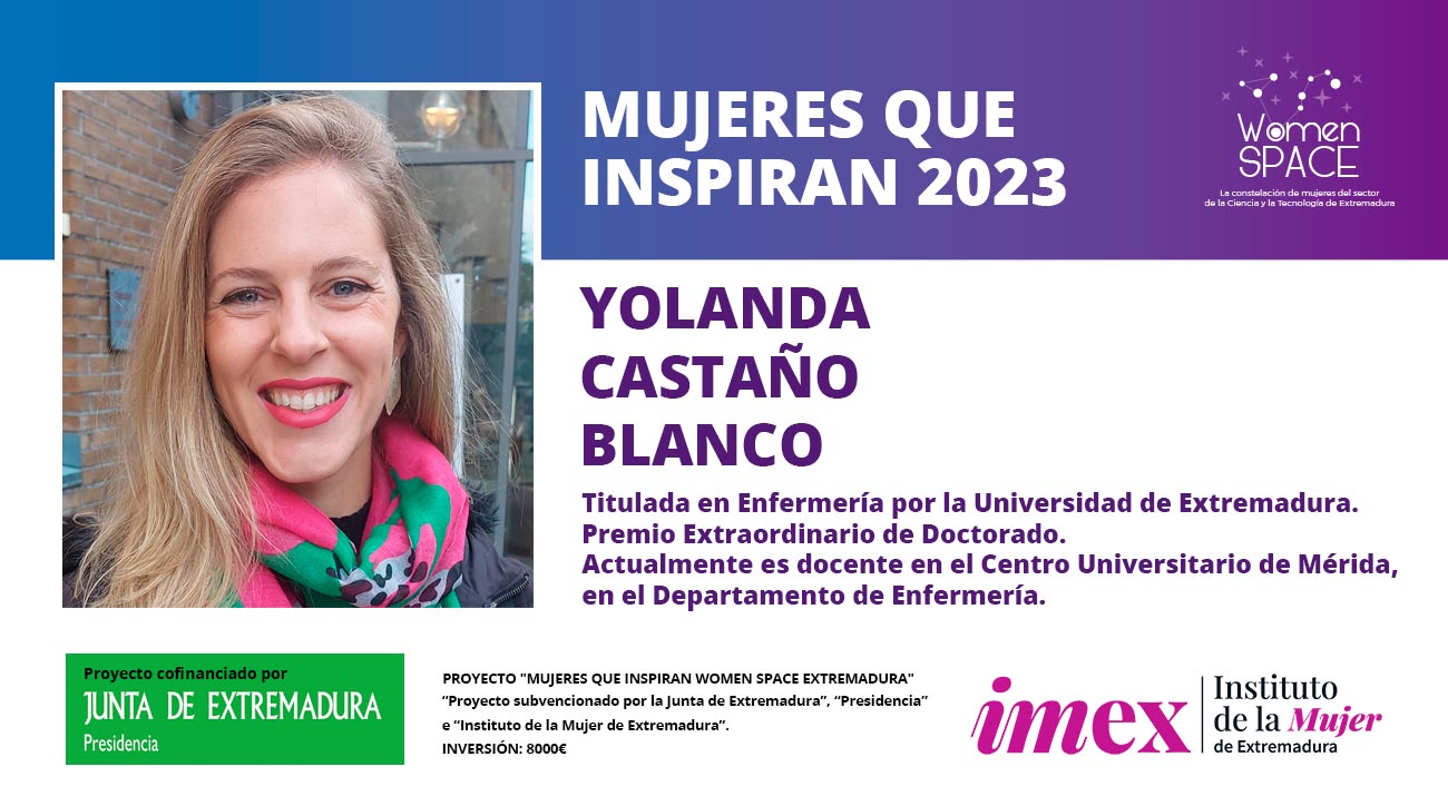 Yolanda Castaño Blanco - Docente en el Centro Universitario de Mérida, en el Departamento de Enfermería. Mujeres que inspiran 2023.