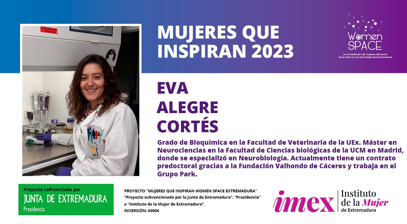 Eva Alegre Cortés. Investigadora del Grupo PARK. Mujeres que inspiran 2023.